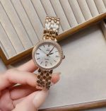 Omega Imported Quartz Movement 28MM 316L Steel Lady Mineral Glass Diamond Bezel Watch